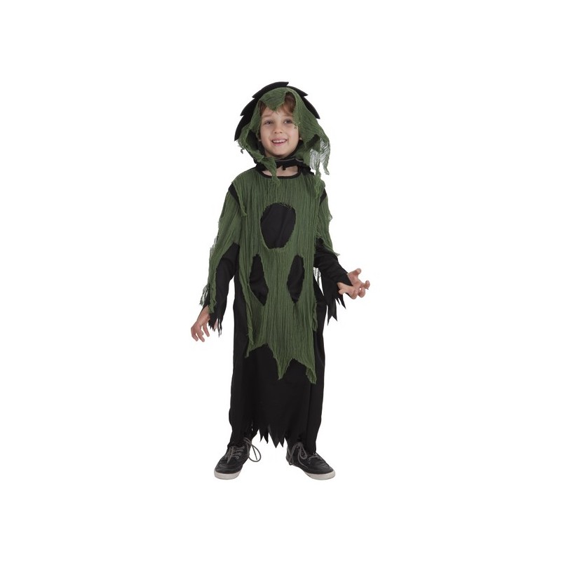 Costume d’enfant tunique en mousseline de soie vert