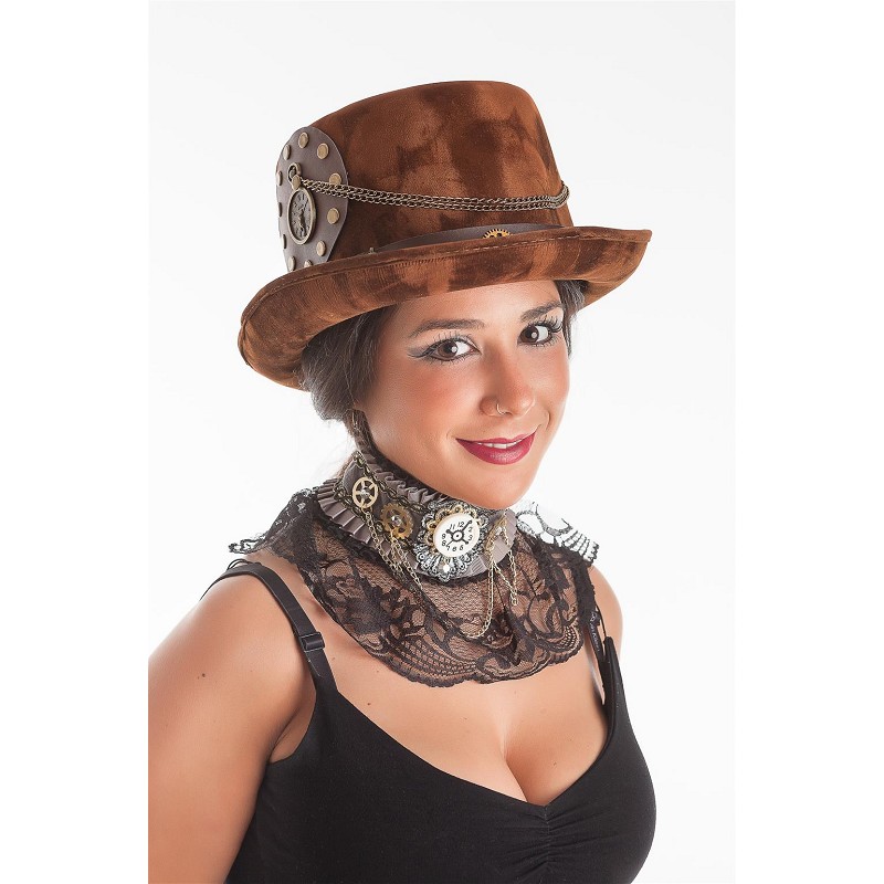 Cuello Steampunk Ruedas-Cadenas